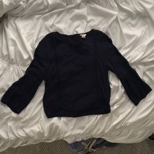 Small navy blue long sleeve top